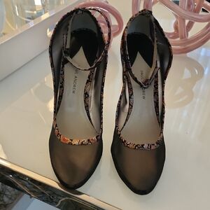 Paul Andrew Black Floral Women's Shoes